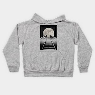 Space Escalator - A Surreal Collage Design Kids Hoodie